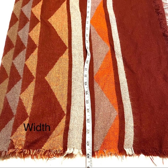 Southwest Aztec Print Blanket Scarf Large Rectangular - Picture 2 of 4